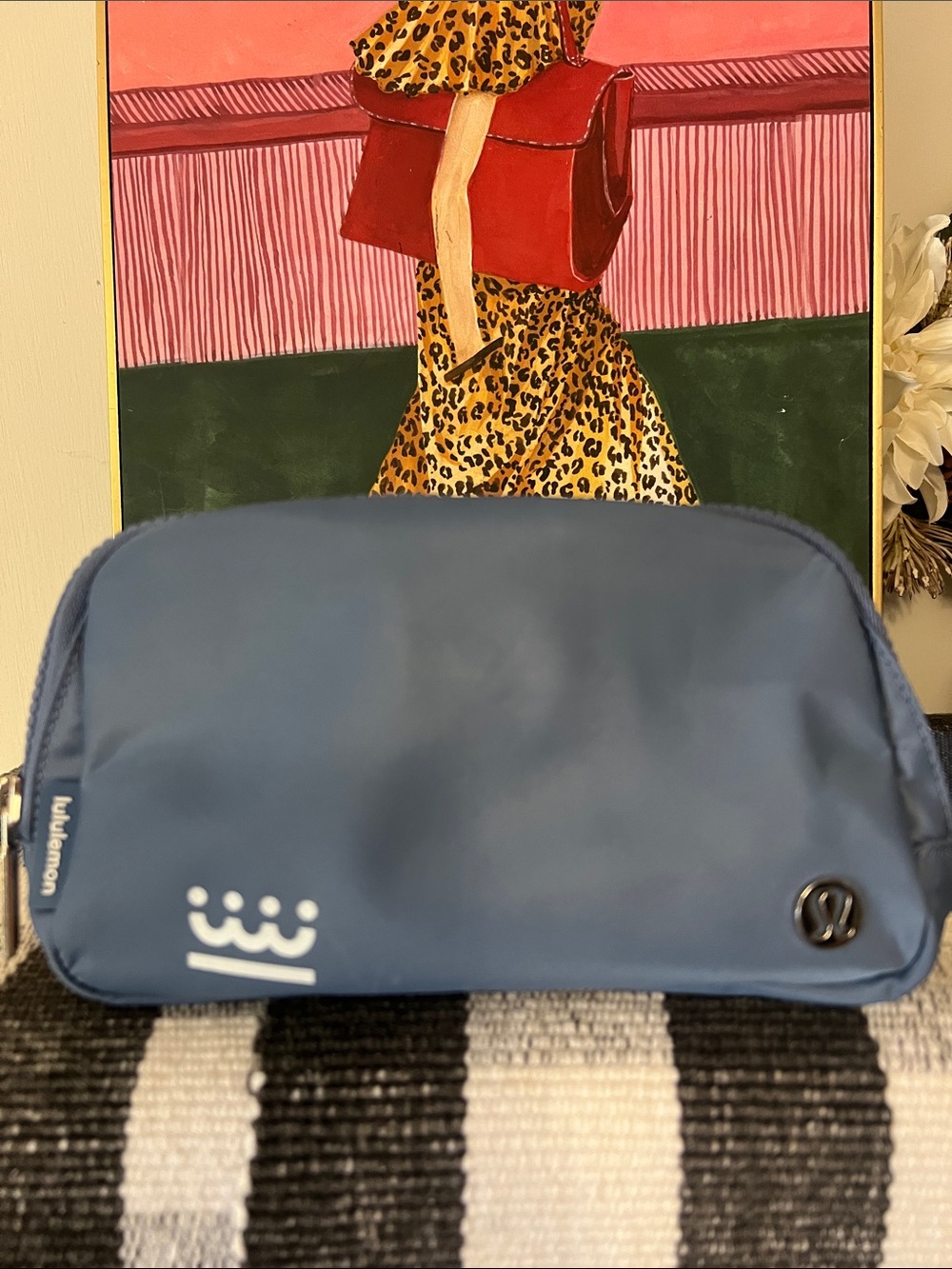 Lululemon Athletica blue belt bag/ crossbody bag
